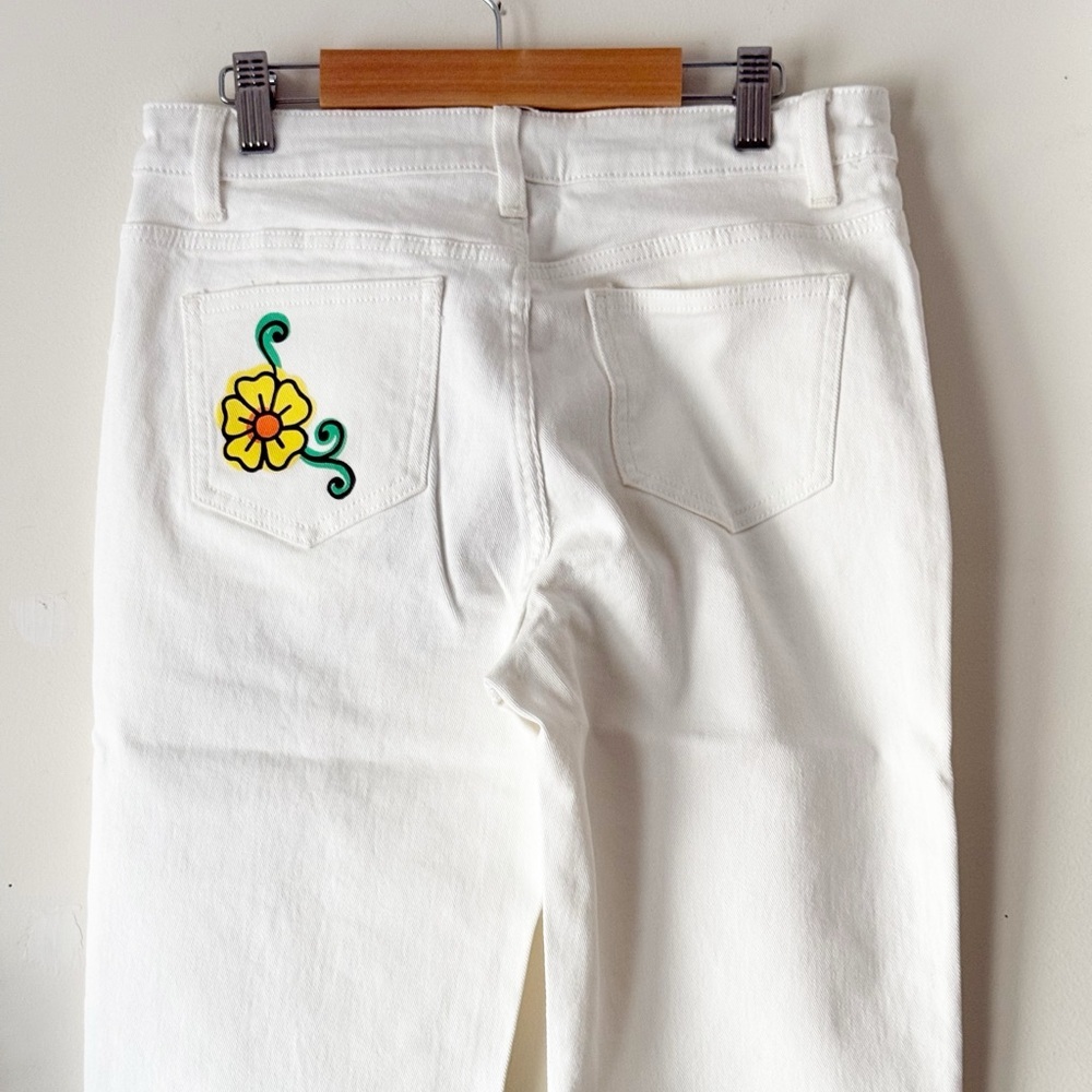 dELiA*s Dolls Kill Blooming World Doodle Flower High Waist Denim Jeans Size S/28 - Picture 9 of 11